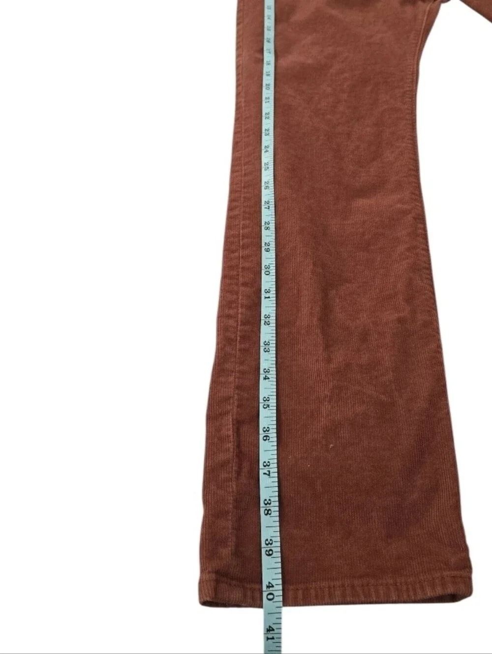 J. Crew 484 Men's Red/Brown Slim Straight Leg Corduroy Pants. Size 34x32